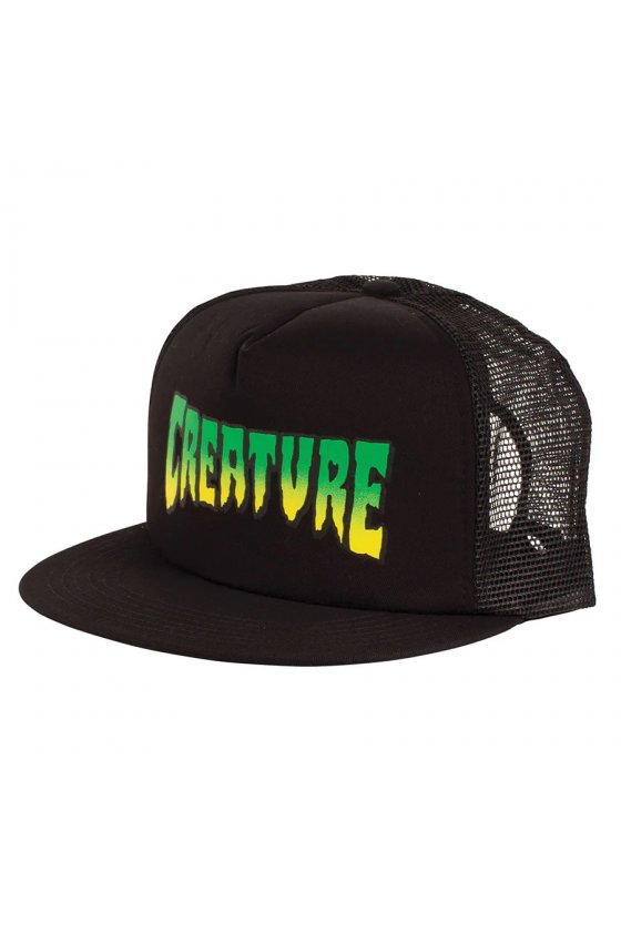 Creature - Creature Logo Mesh Trucker High Profile Hat Creature Black