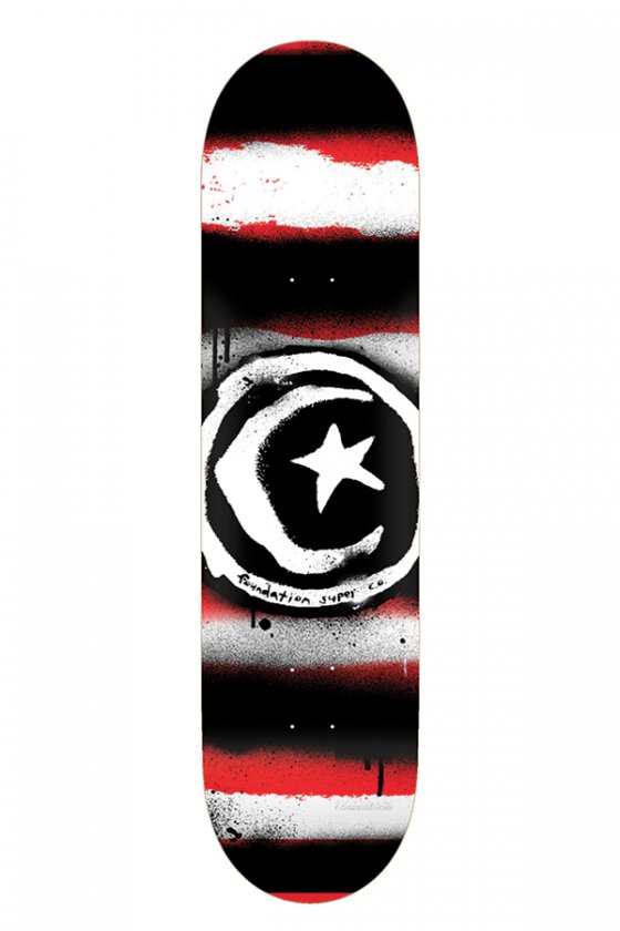 Foundation - Team Star & Moon Red Distres 8.0"